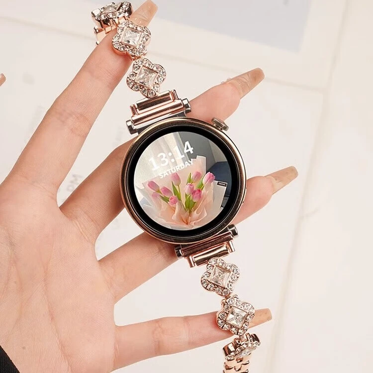 适用华为手表GT5 pro表带watch gt4/3新款施华洛闪钻金属腕带女士