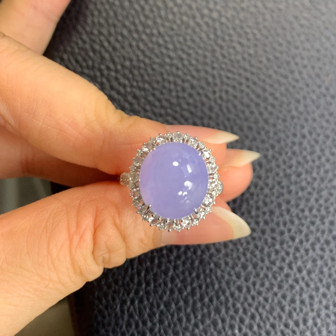 翡翠戒指18K金镶嵌两用款