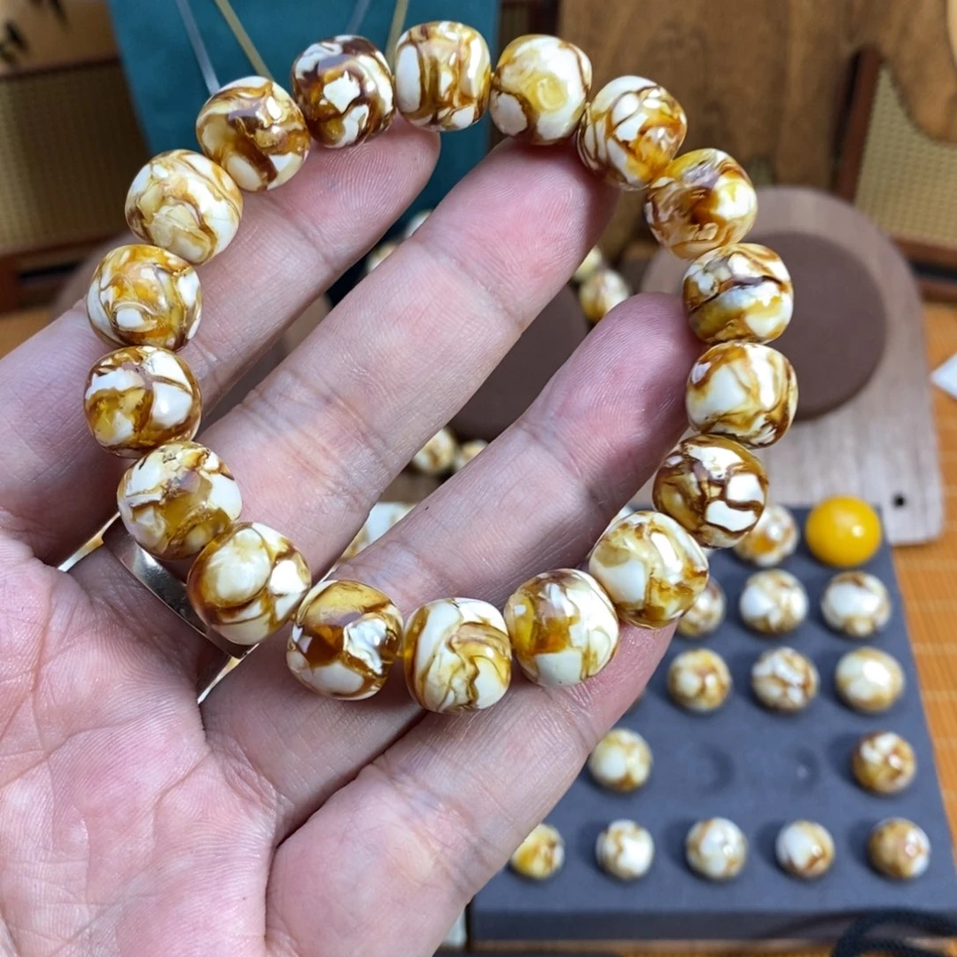 东***制11.8mm沁色精工老型手串