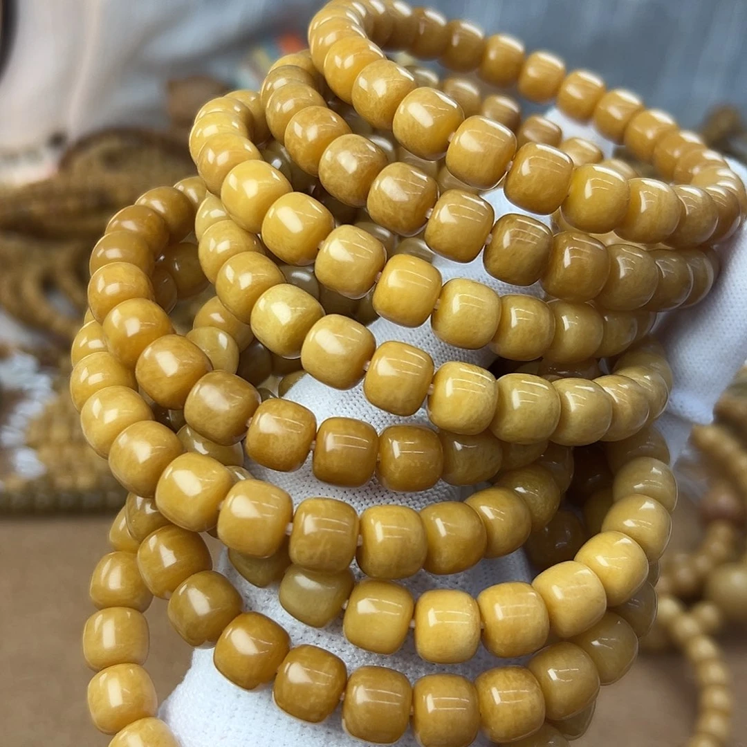 菩提根/象牙果手串11干磨超老料糖心油花一锅