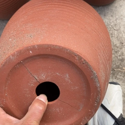 【闪购商品】紫砂花盆高约33口21瑕疵