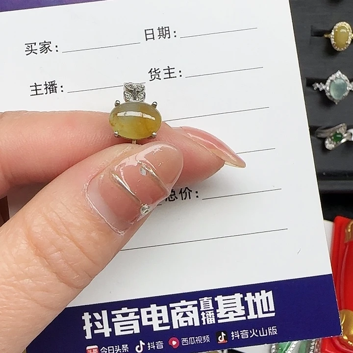 翡翠戒指银S925镶嵌缅甸a货翡翠s925银镶