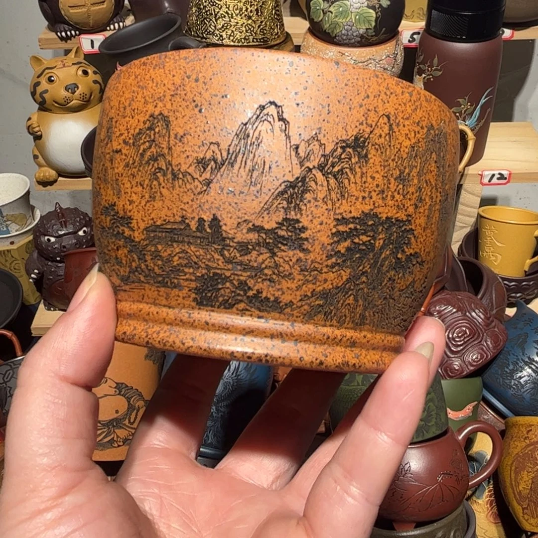 紫砂茶杯宜兴紫砂主人杯