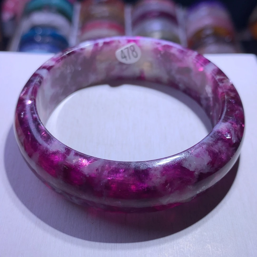 银S925镶嵌手镯水晶紫祖母61.1圈478