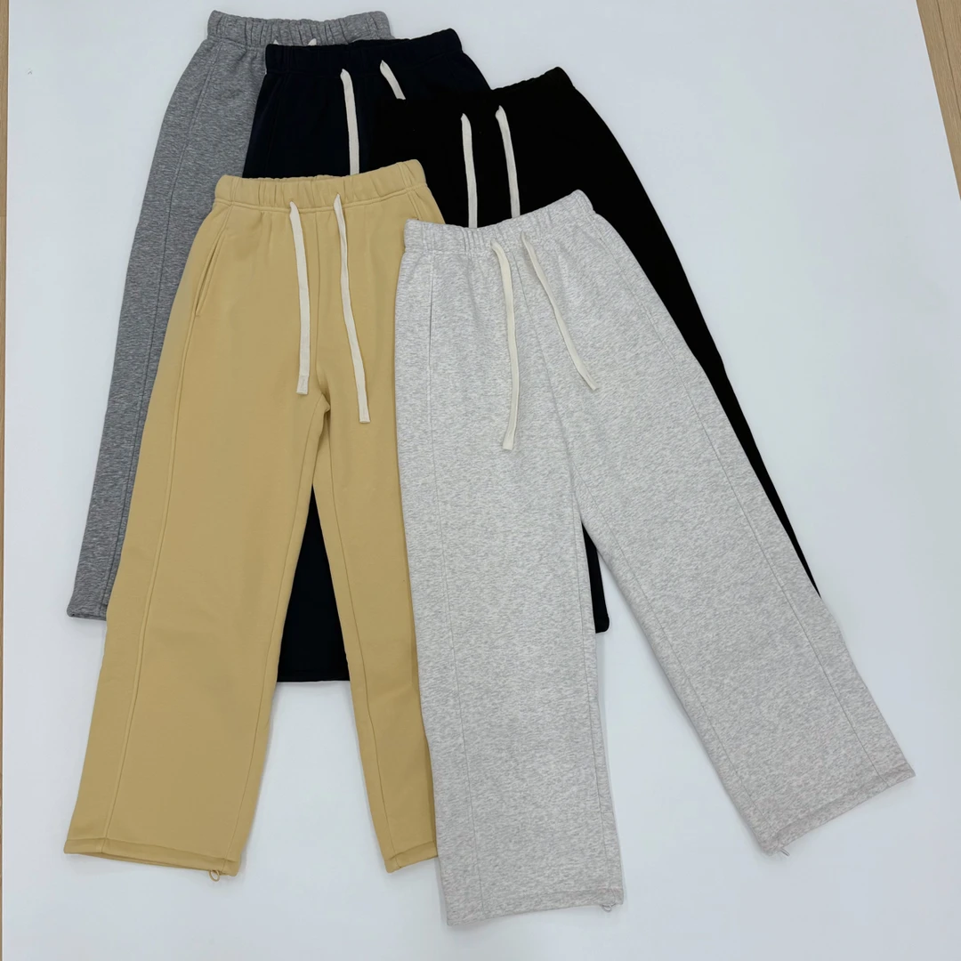 （冬日小暖炉）两穿冬季加绒加厚高腰显瘦松紧腰抽绳直筒休闲卫裤