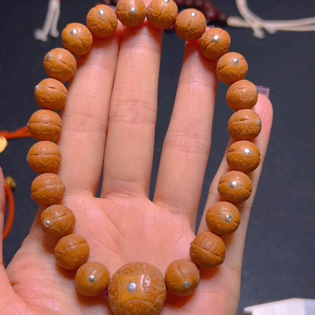 凤眼菩提吊坠11mm2025精品银钉手串