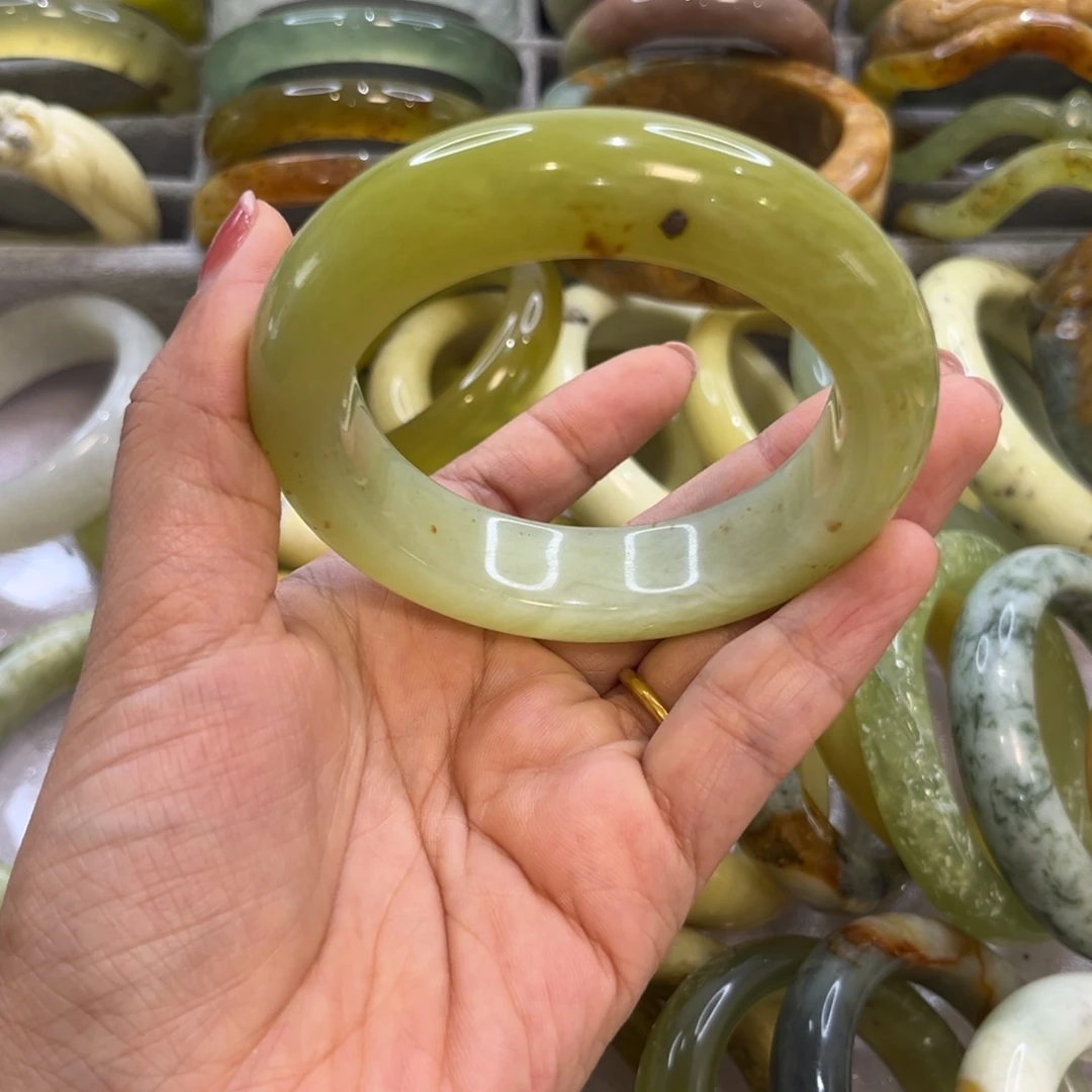 蛇纹石玉未镶嵌手镯10号58.8无售后