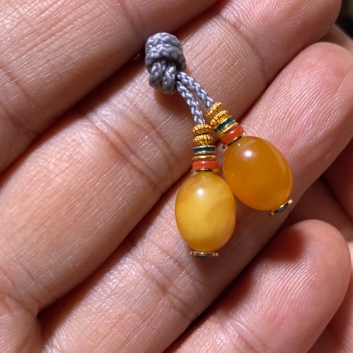 蜜蜡裸石未镶嵌豆*～