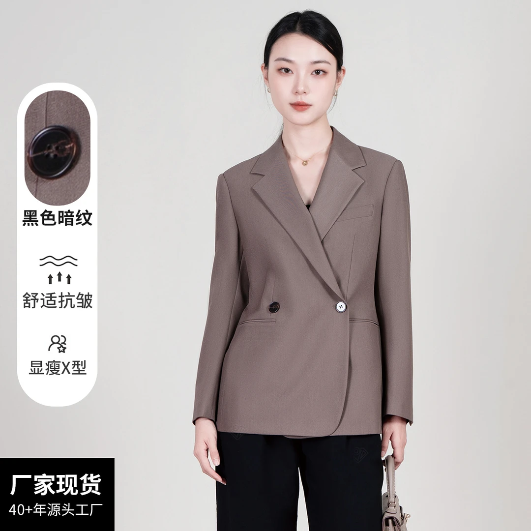 休闲西装外套女2025春秋季设计感宽松气质通勤百搭小个子西服上衣