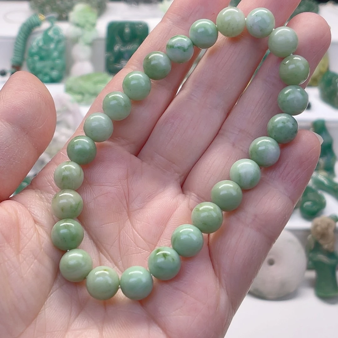 独山玉手串未镶嵌用****6