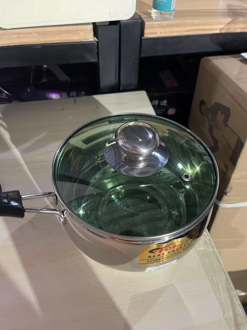 16cm加厚不锈钢小奶锅煮面煮粥煮汤带盖