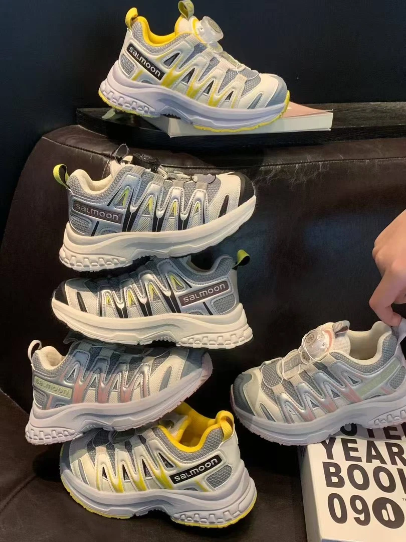 2025新款儿童运动鞋女童鞋子软底透气莎落蒙男童鞋休闲老爹鞋单鞋