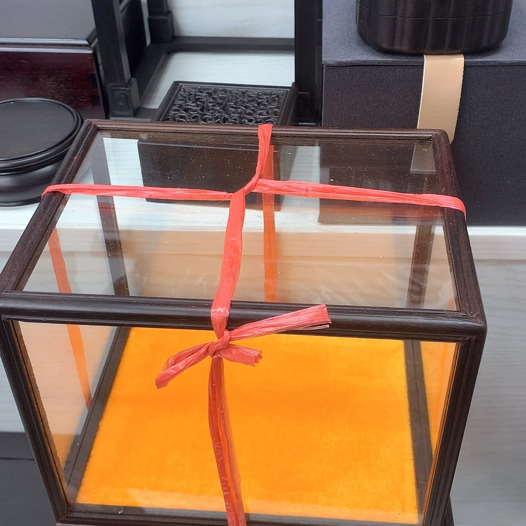 藤类大叶紫檀长18玻璃罩