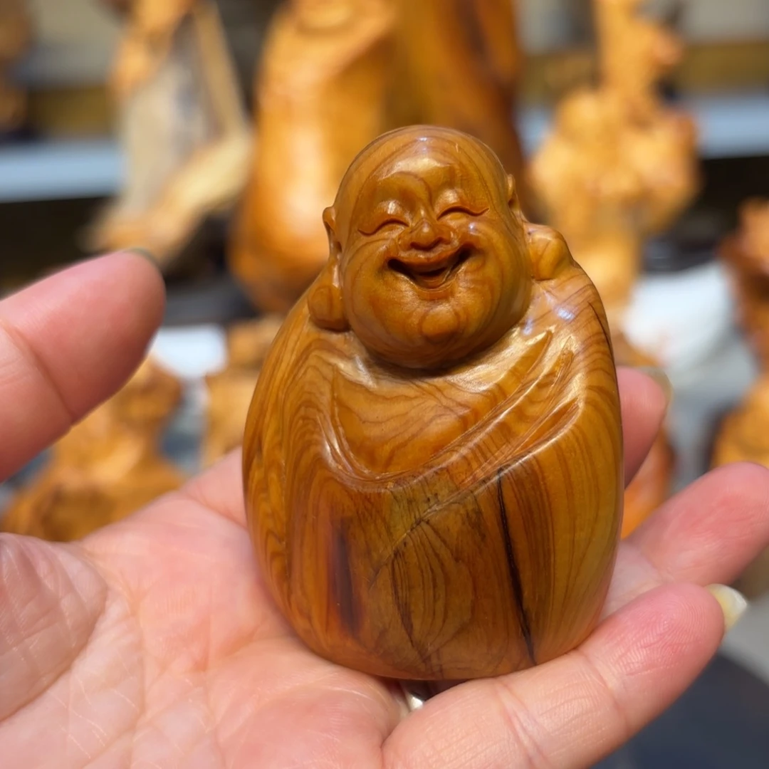 木太行崖柏弥勒佛