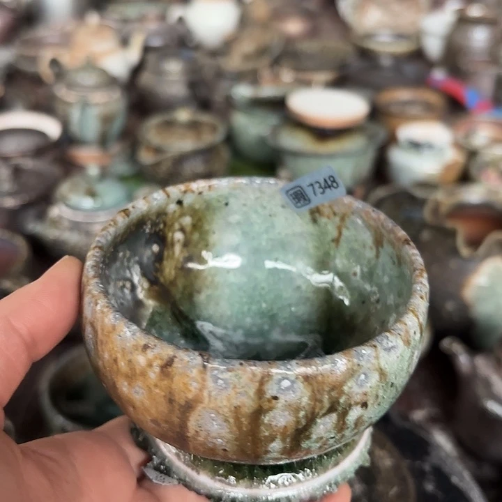 阿***牛茶盏源头柴烧好货多瑕7348