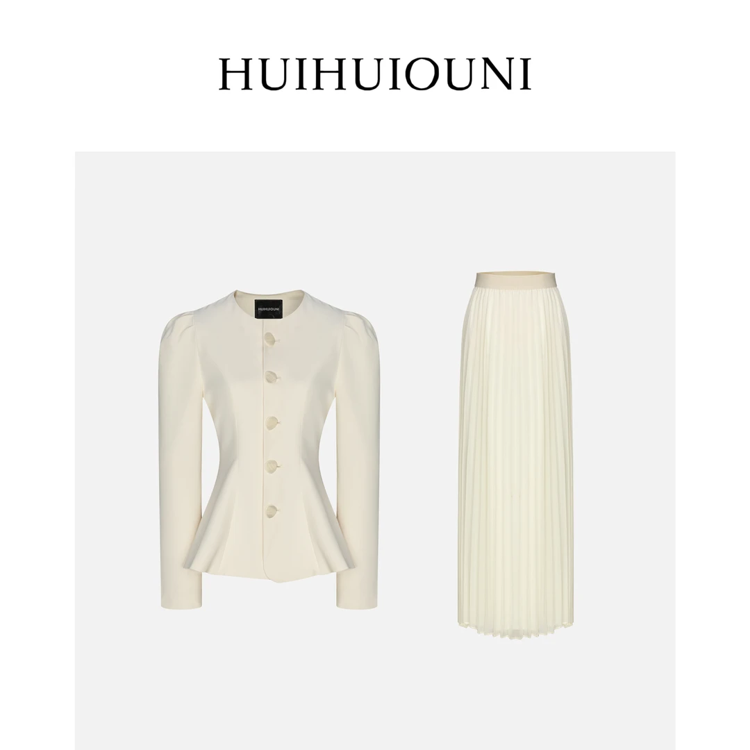 慧慧欧尼   极简氛围ROW  Designer新款高级网纱显瘦气质套装