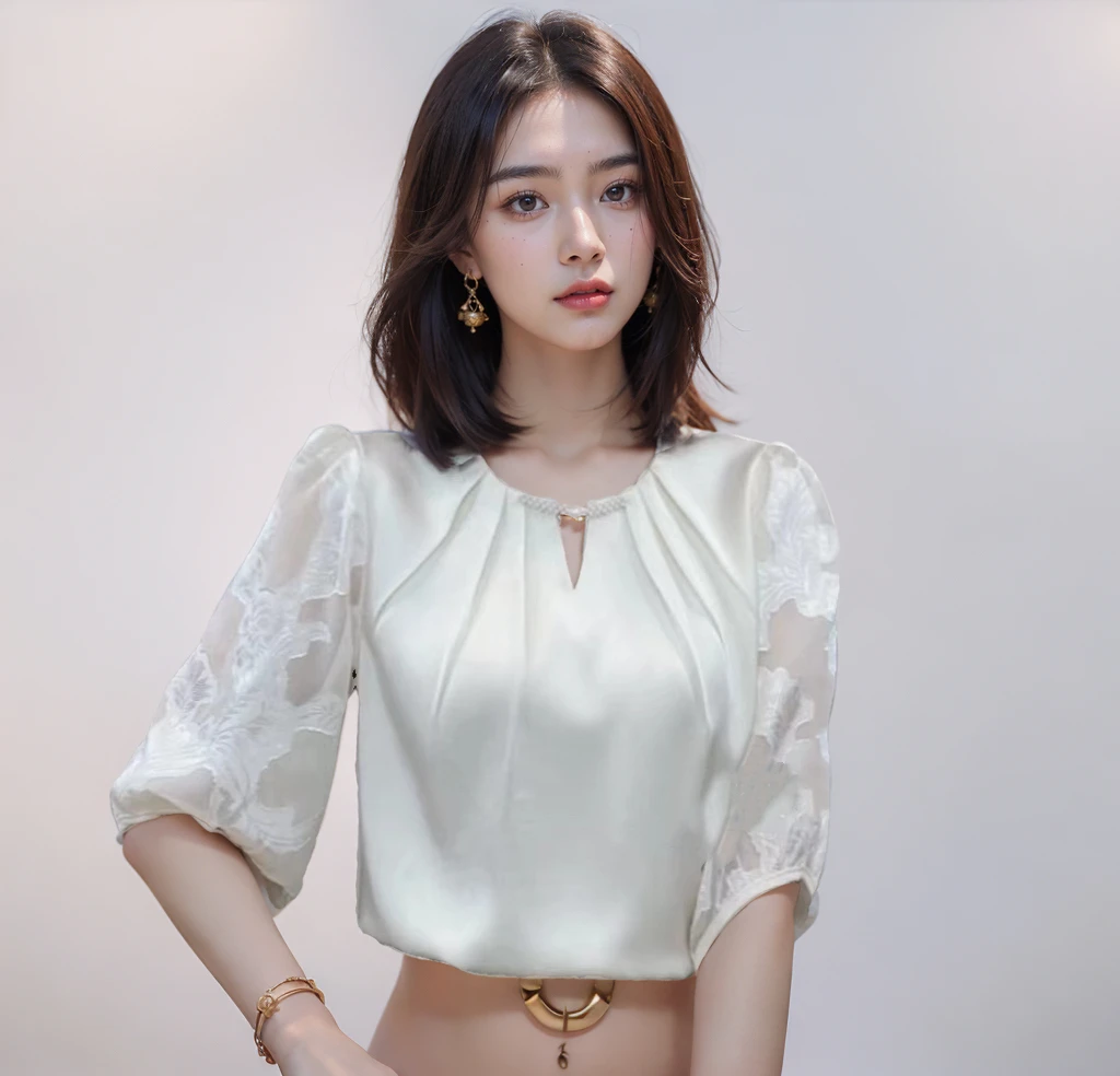2025高级春夏上新时尚盘扣领七分袖气质百搭衬衫