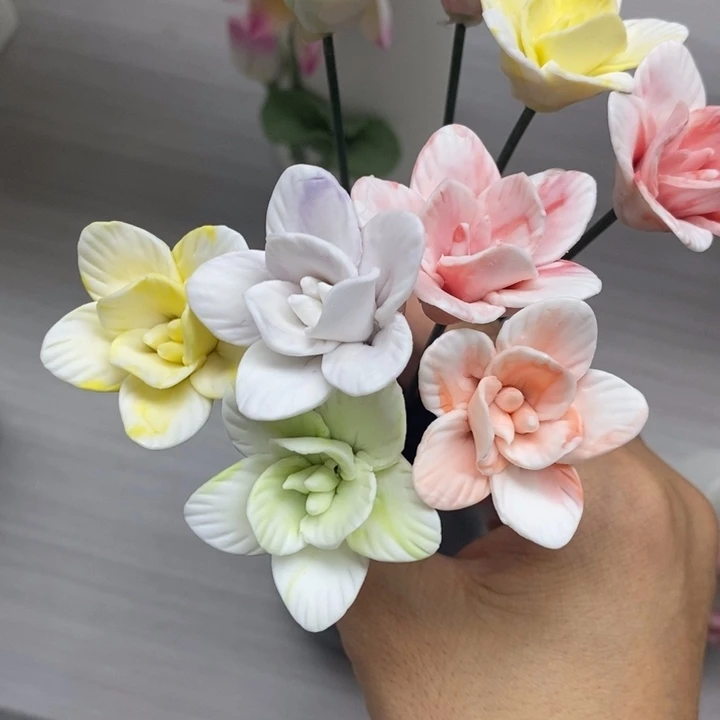 陶瓷陶瓷材料素烧5朵
