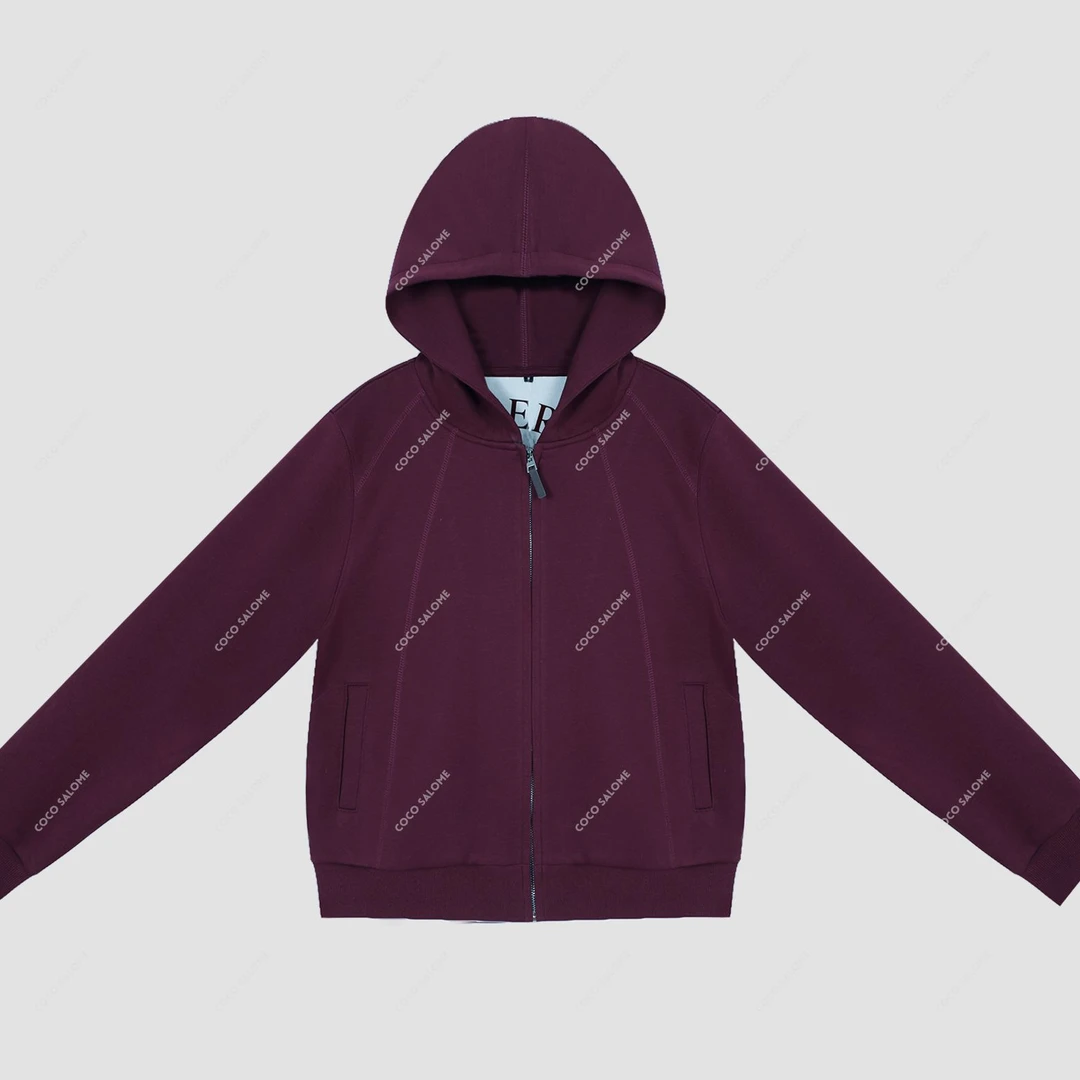 安安推荐【紫藤】优质棉宽松慵懒连帽卫衣外套BL-WYW51122228S