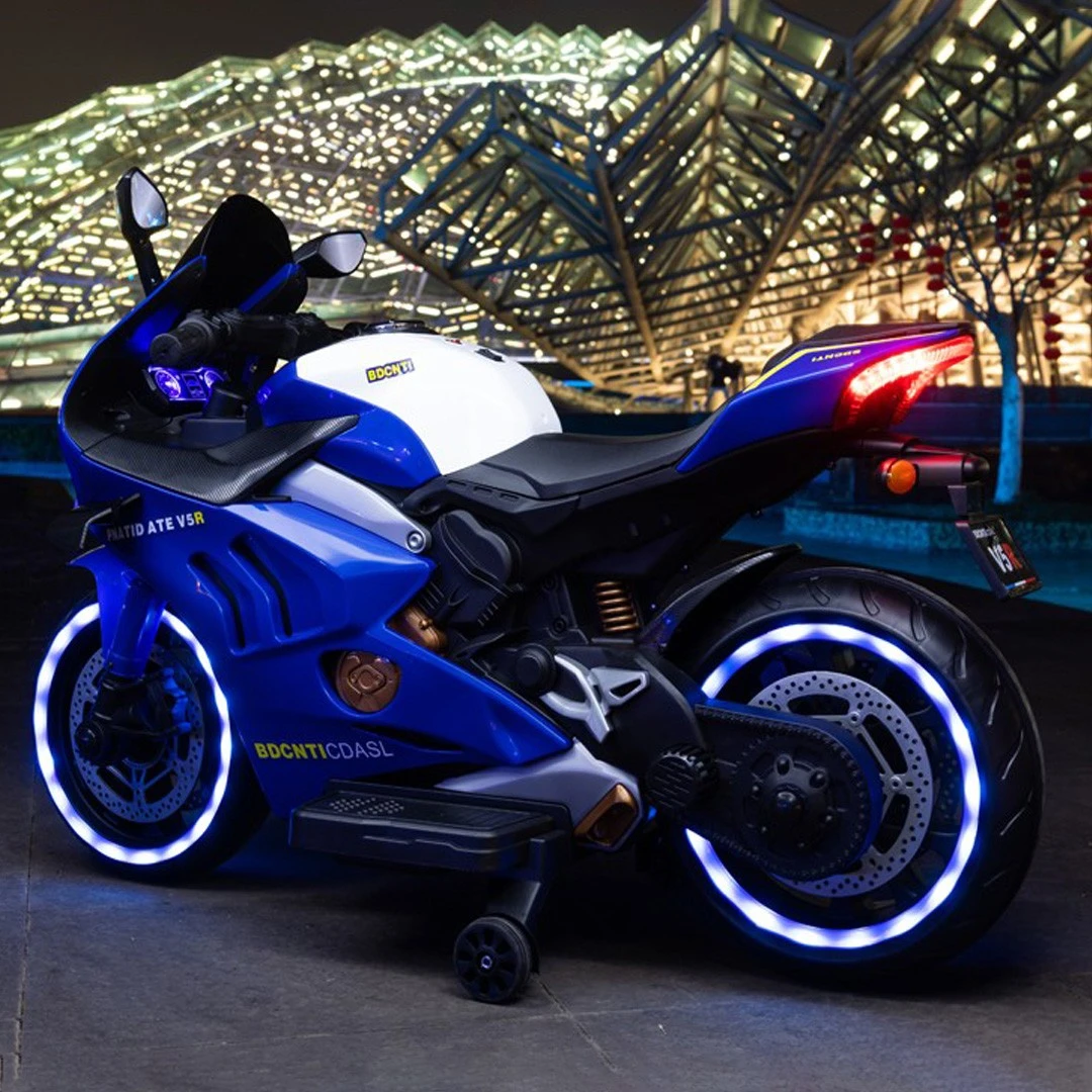 杜卡迪儿童电动摩托车可坐男孩双人超大号玩具车女宝宝三轮车充电