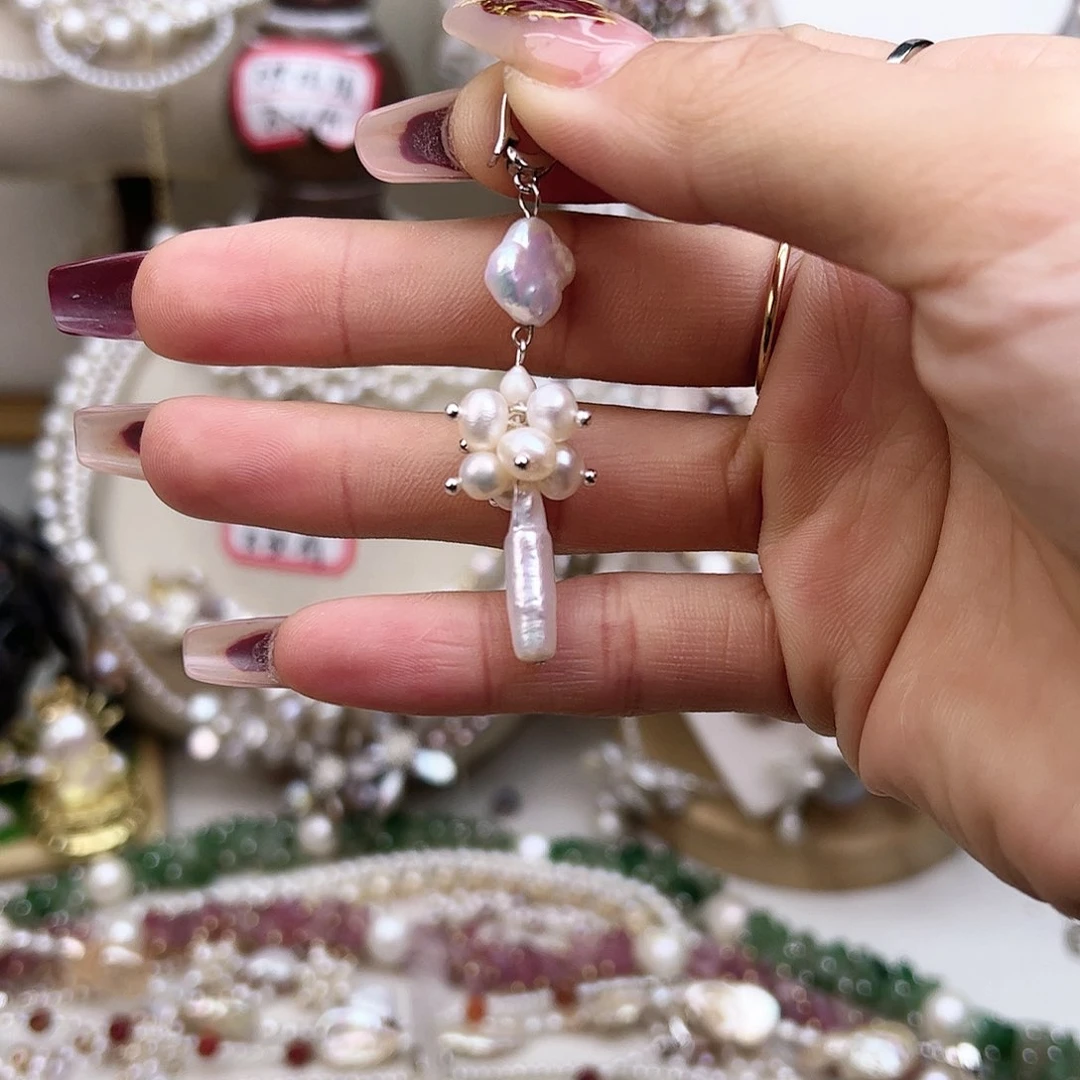 淡水珍珠颈饰银S925镶嵌