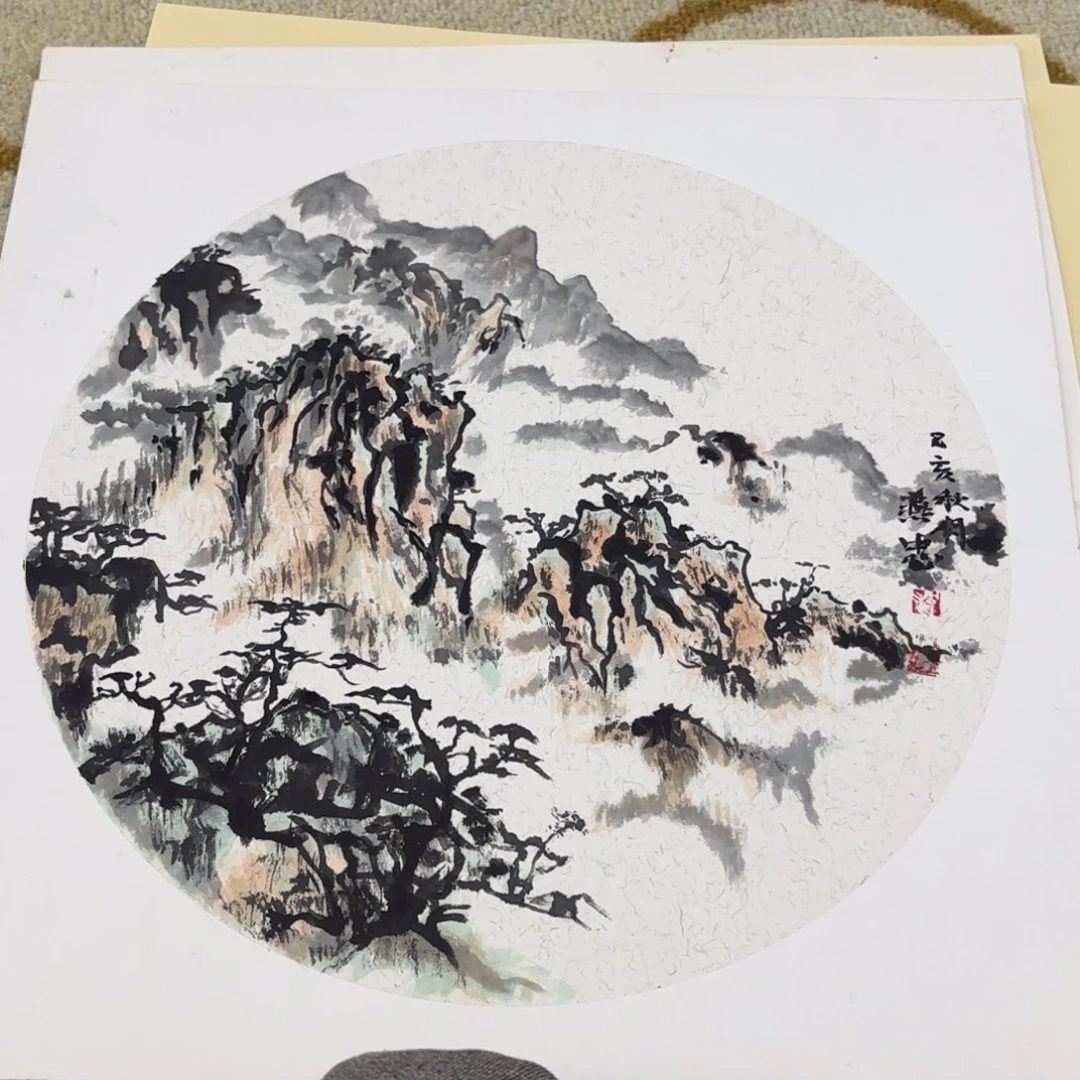 国画38-38卡纸作品艺