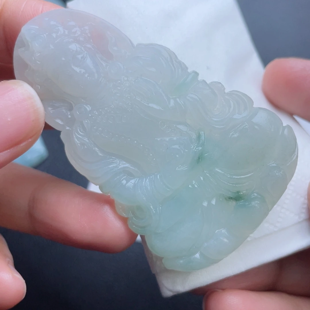 定制翡翠未镶嵌翡翠吊坠