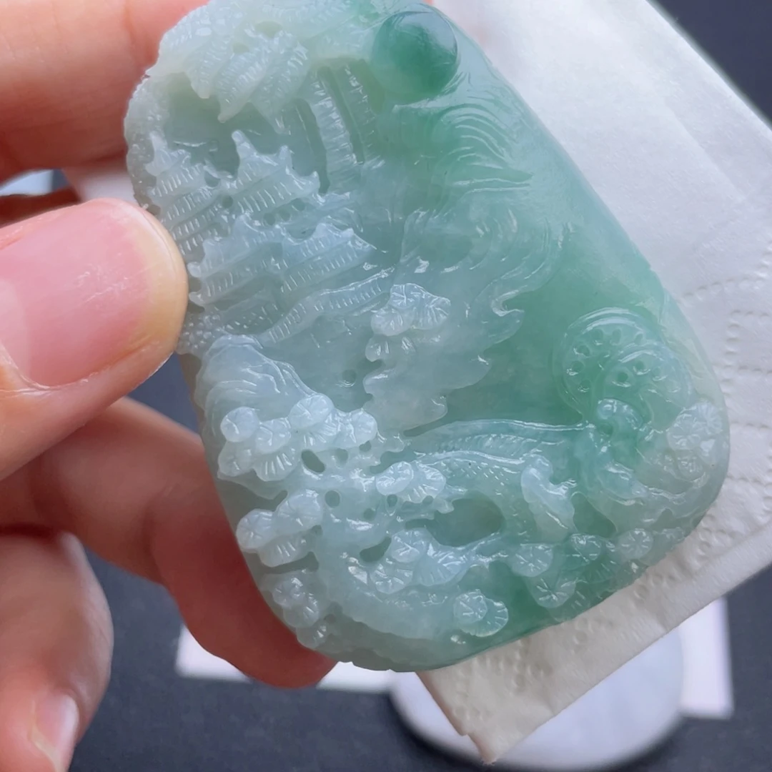 b***l定制翡翠未镶嵌翡翠吊坠