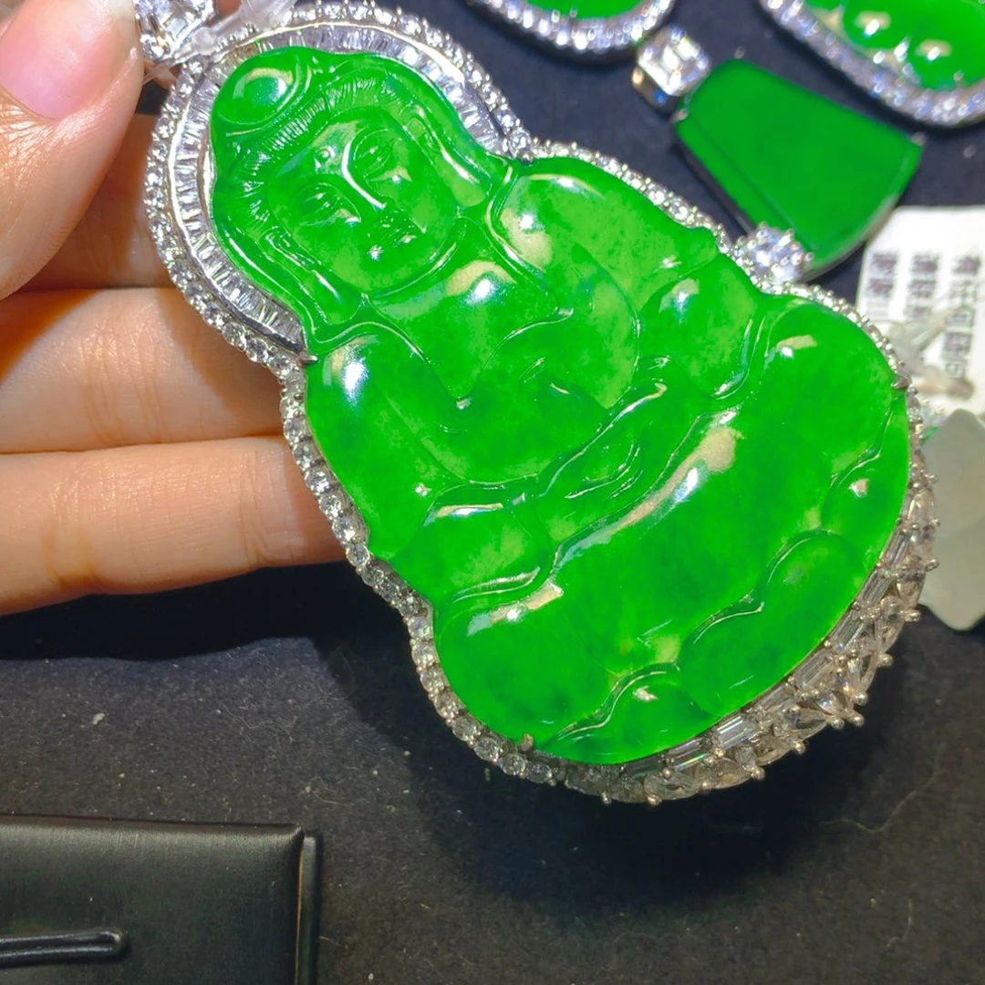 翡翠银S925镶嵌颈饰