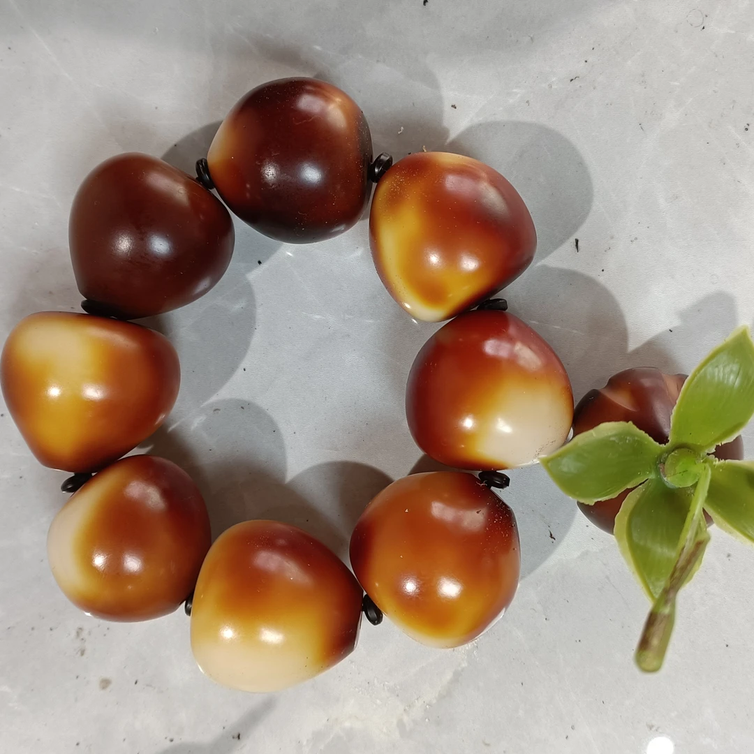 金包玉玉佛心果手串