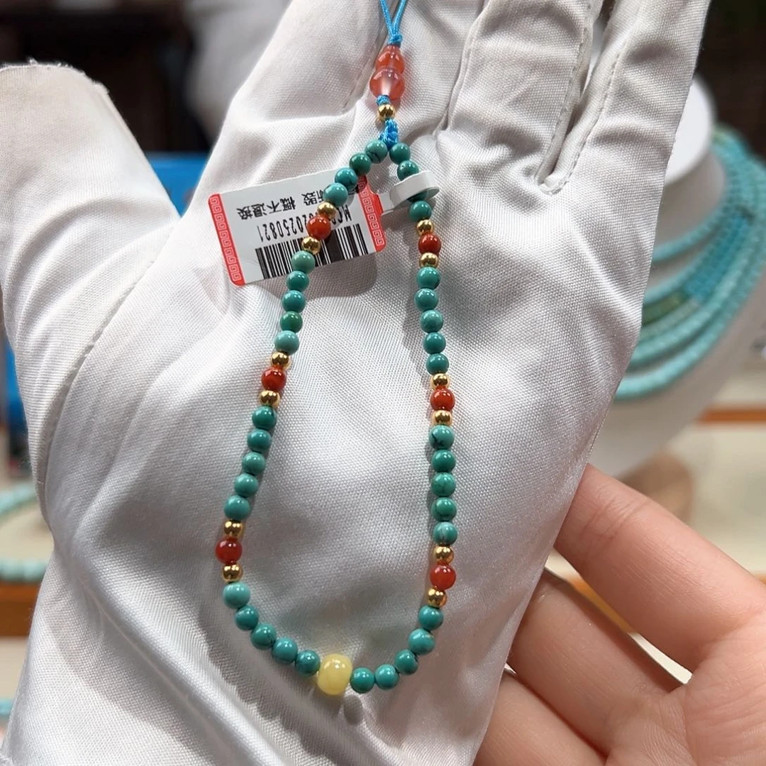 绿松石未镶嵌37手机挂链卡3+