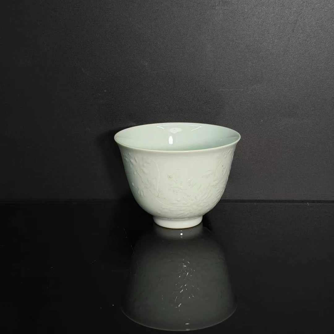 Lot23-清卵白釉花卉纹碗高7cm碗口8.5cm-YC11120022001093