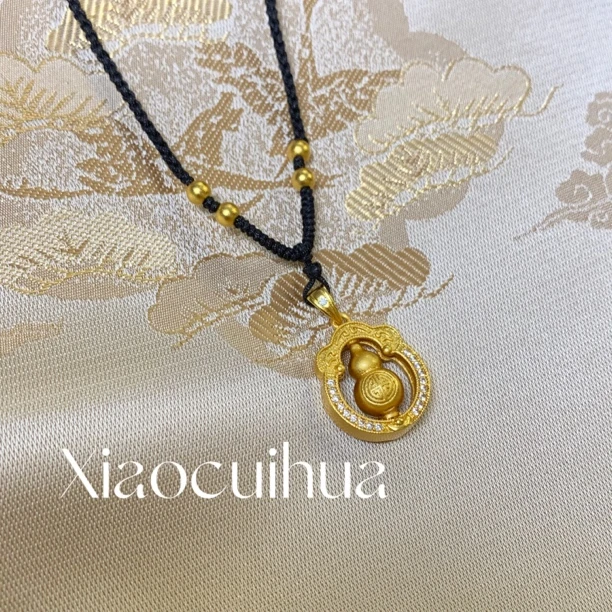 【镶钻福字葫芦】手工经典古法复古珐琅古风重工女生饰品气质diy