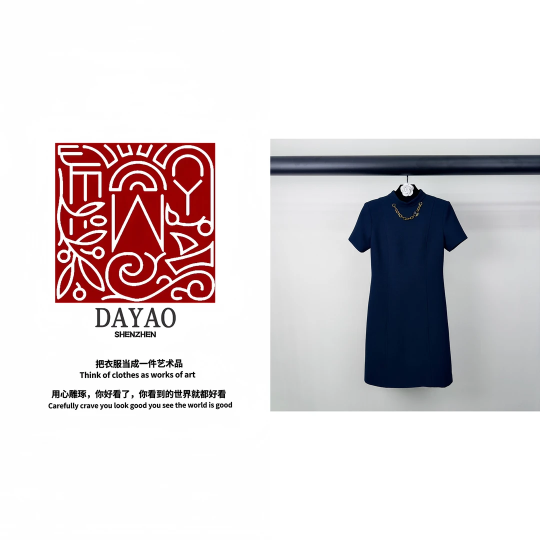 「DAYAO」24s新款时尚名媛重工金属链条轻奢高端女装WY24295