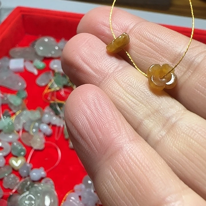 翡翠未镶嵌颈饰天然缅甸翡翠碗莲