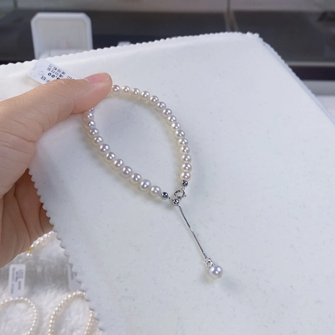 淡水珍珠手绳银S925镶嵌