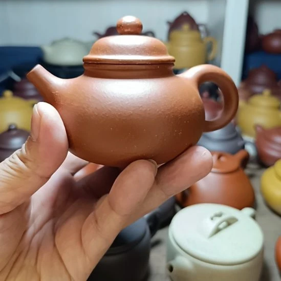 紫砂茶盘原矿黄降坡容天220cc半手工