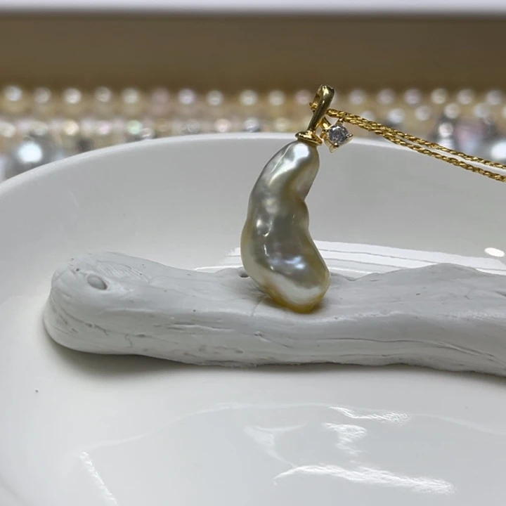 银S925镶嵌吊坠(不含链)海水珍珠97号