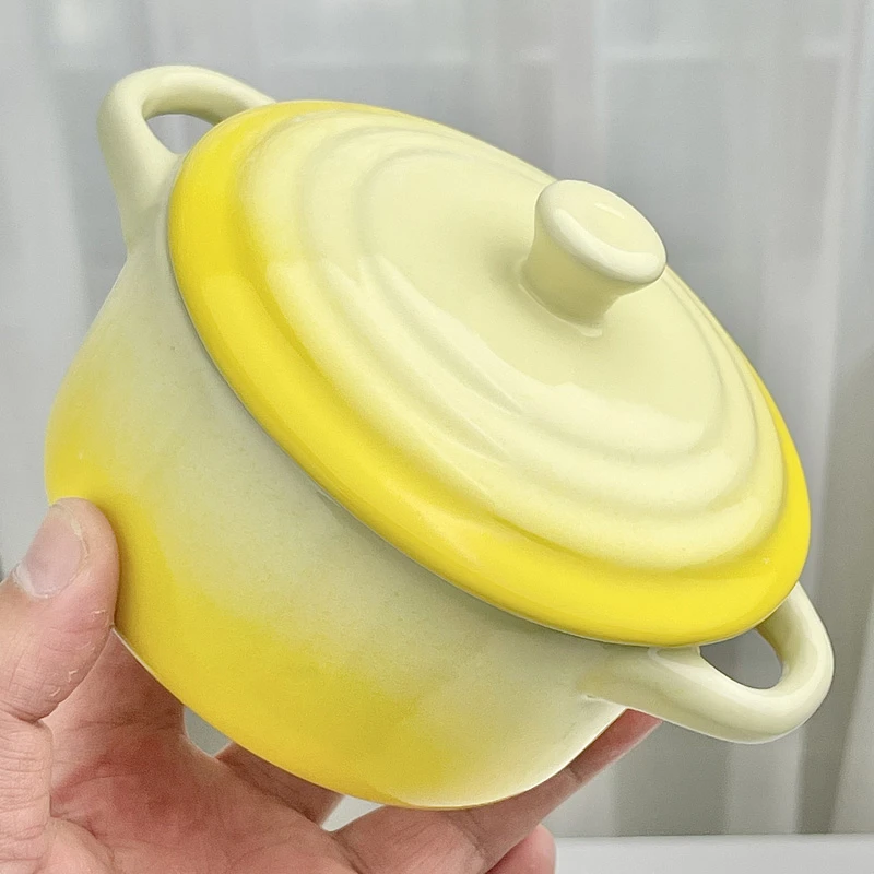 嘉点陶瓷迷你炖盅家用瓦罐蒸蛋蒸盅汤盅鸡蛋羹小汤煲燕窝双耳炖罐