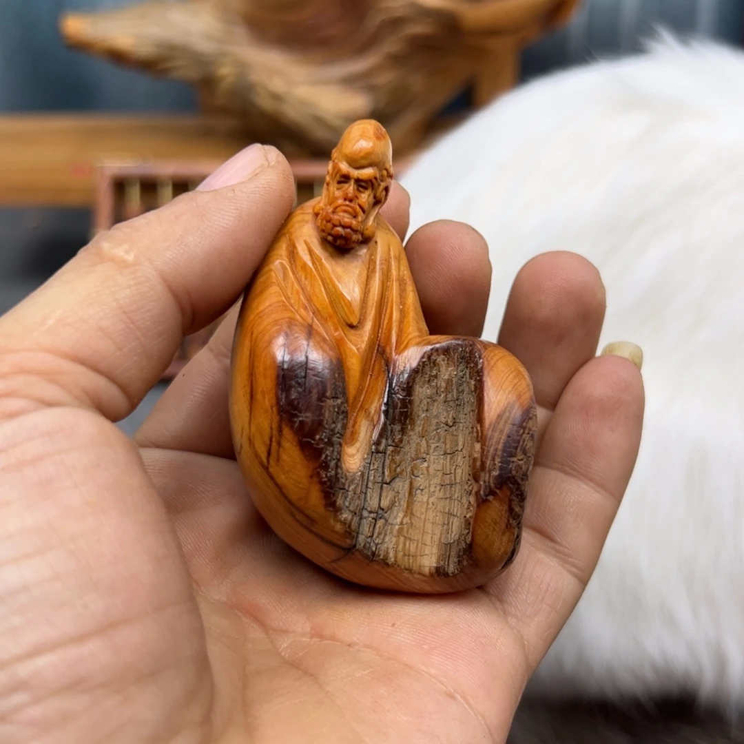 我***筑木崖柏木摆件手把件