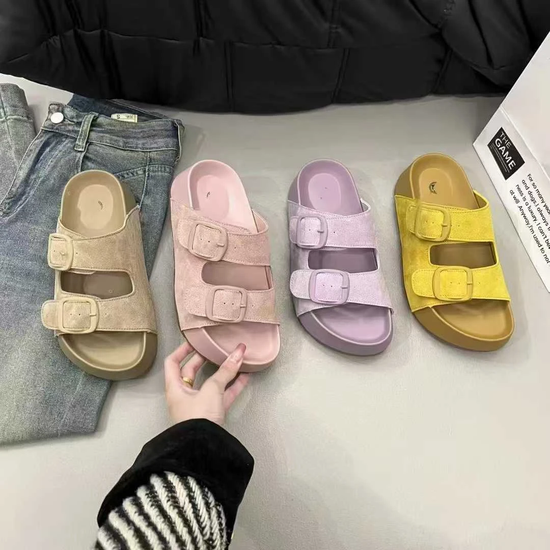 2777厚底增高凉拖鞋女夏季外穿新款高级感时尚海边沙滩松糕一字拖