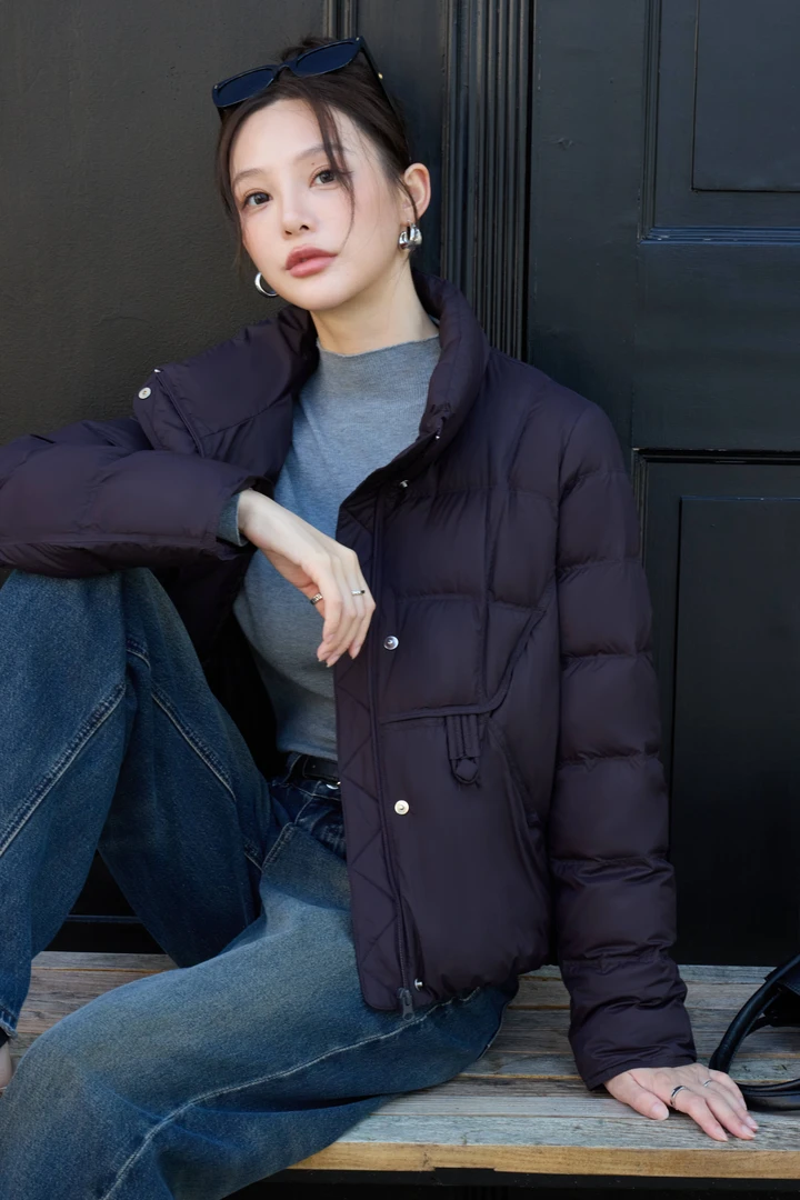 [JIANXI]冬季女羽绒服短款立领显瘦百搭90羽绒服女