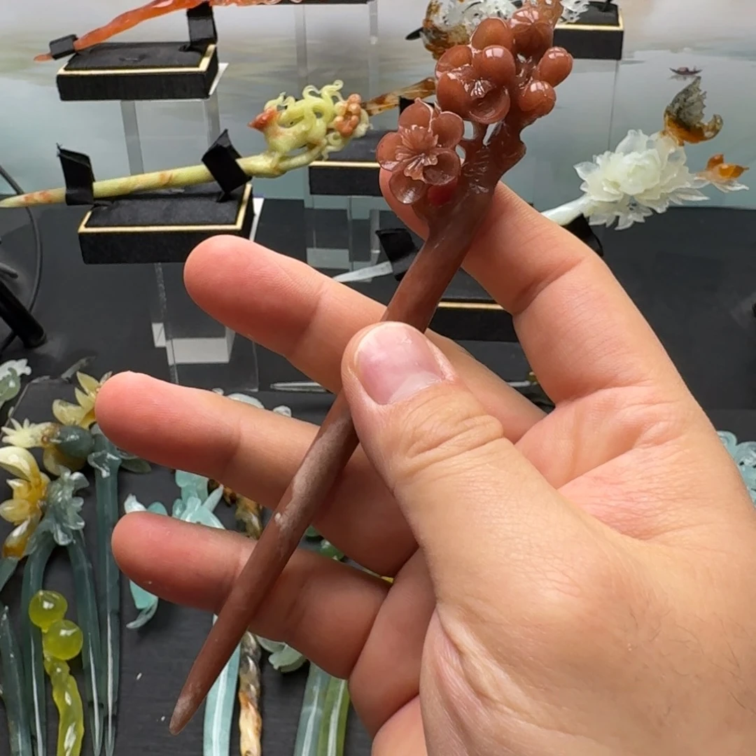 岫玉发饰未镶嵌明君玉簪贼拉好看