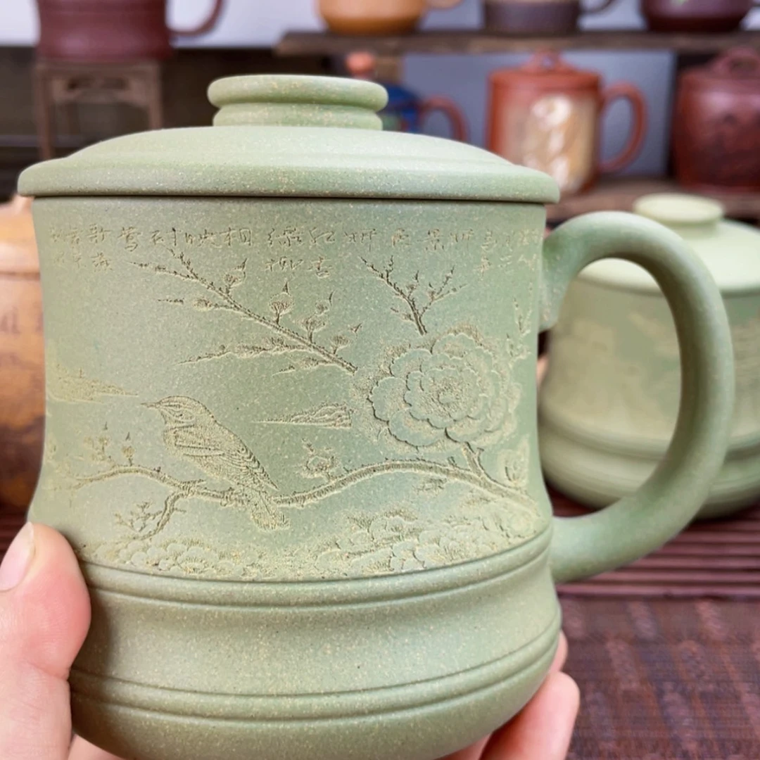 【闪购商品】茶杯紫砂宜兴原矿紫砂盖杯