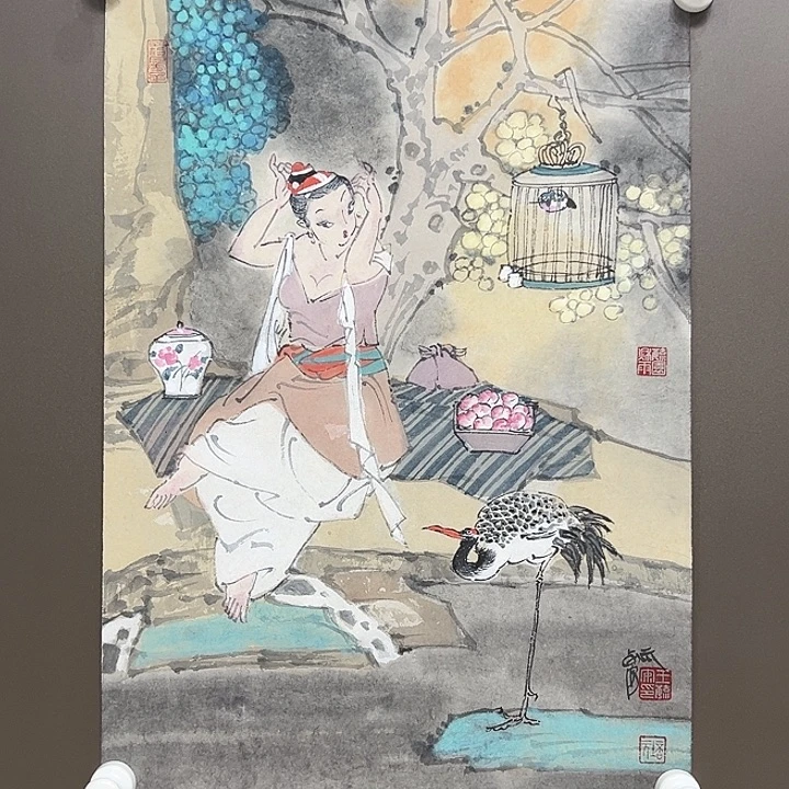 国画王毓安     手绘原创