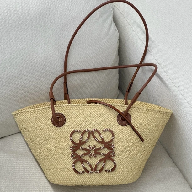 95新 LOEWE/罗意威 chillvTg /编织菜篮子托特包