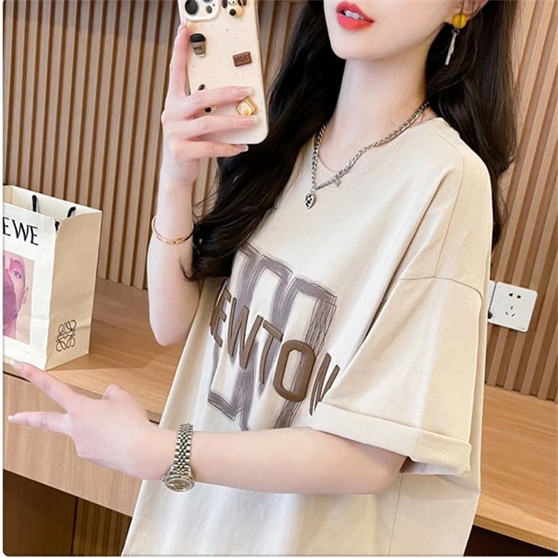 遮屁股芭比鲨鱼裤专用上衣加宽大版短袖T恤女中长新爆款洋气体恤