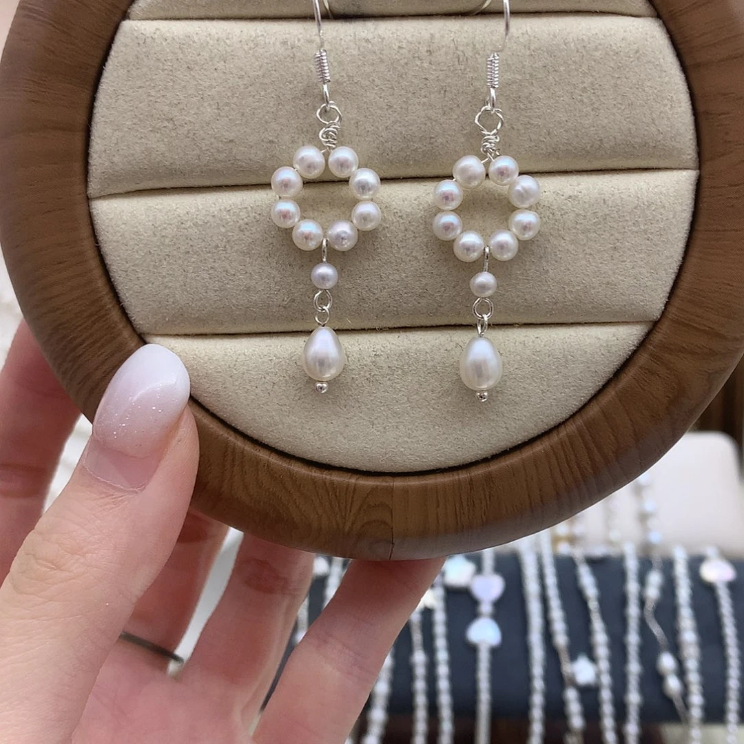 淡水珍珠耳饰未镶嵌