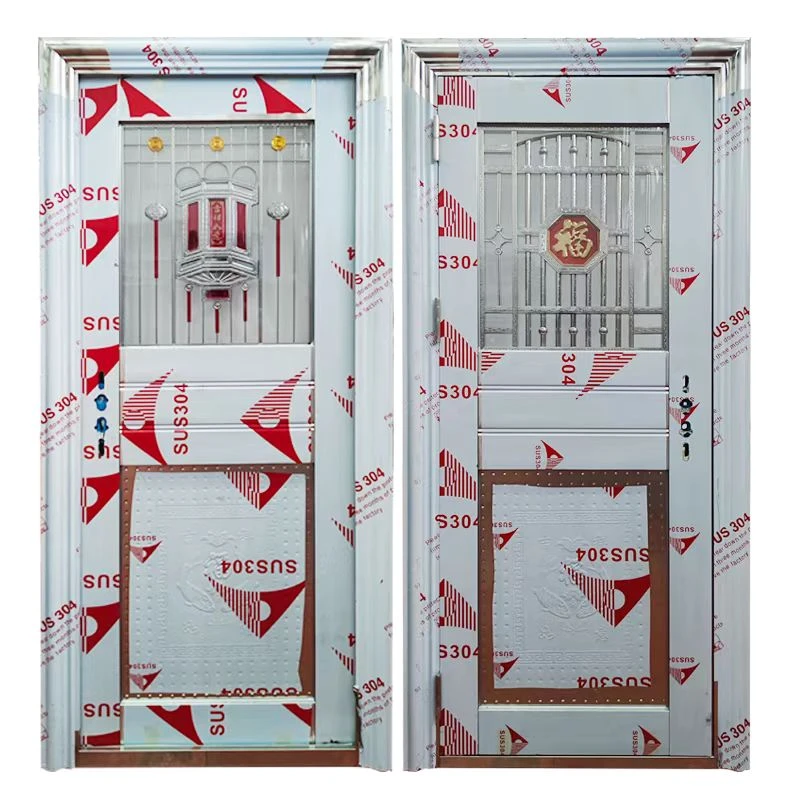 加厚304不锈钢防盗门自建房别墅进户门入户门阳台门不锈钢门大门