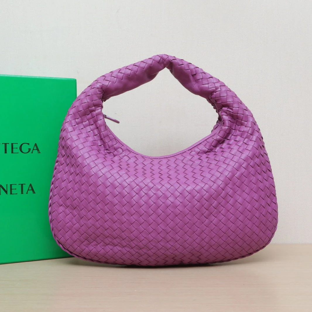 95新 BOTTEGA VENETA/葆蝶家 【娇】 紫色皮革S和尚包 腋下包297815